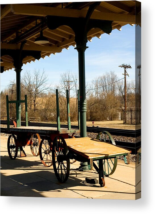 Bristol Acrylic Print featuring the photograph Railroad wagons by Denise Beverly