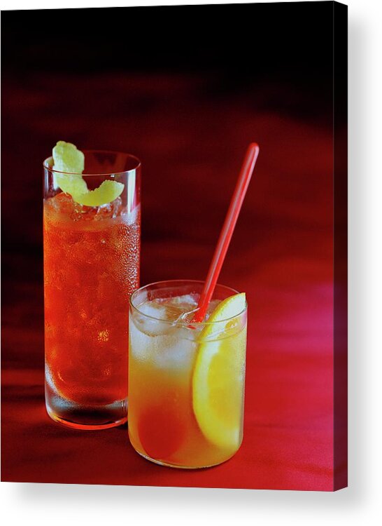 Beverage Acrylic Print featuring the photograph Red Rocktails by Romulo Yanes