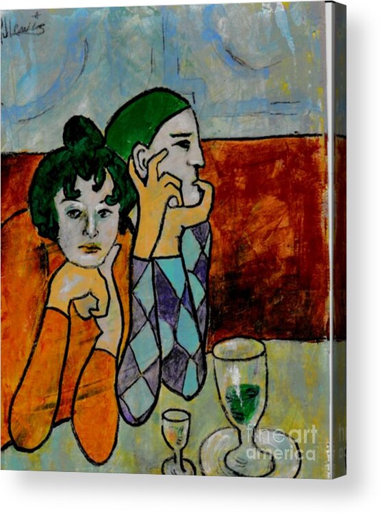 Picasso Acrylic Print featuring the painting Remembering Picasso by PJ Lewis