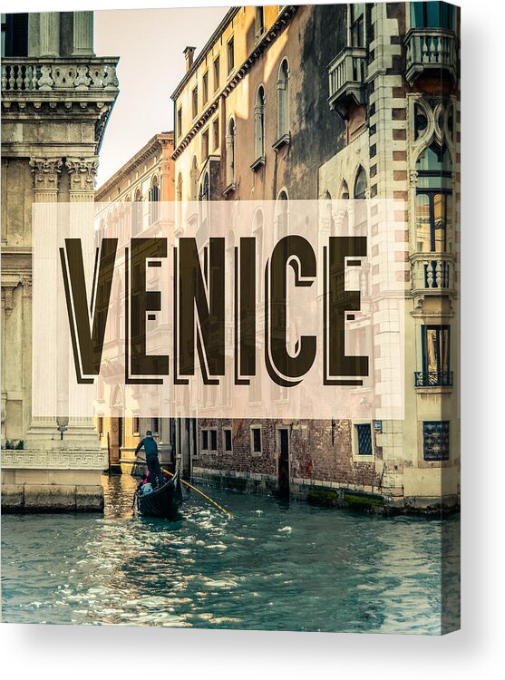 Aged Acrylic Print featuring the photograph Retro Venice Grand Canal Poster by Mr Doomits