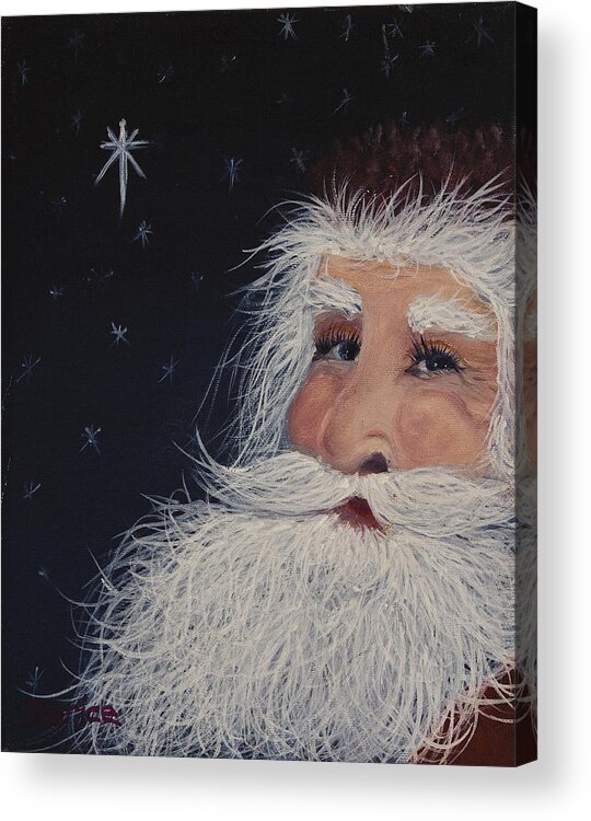 Santa Claus Acrylic Print featuring the painting Santa Claus by Darice Machel McGuire