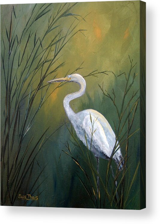 Louisiana Art Acrylic Print featuring the painting Serenity by Suzanne Theis