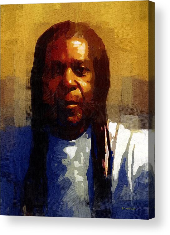 Man Acrylic Print featuring the painting Seriously Now... by RC DeWinter