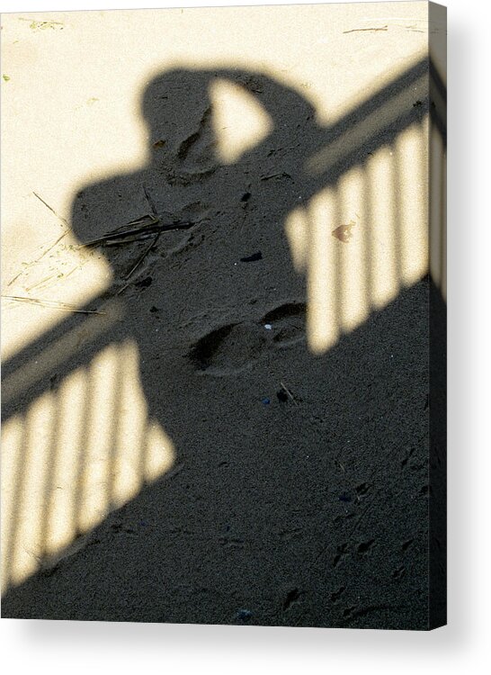 Nature Acrylic Print featuring the photograph Shadow in the Sand by Bob Slitzan