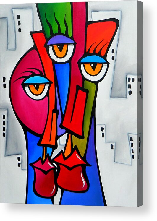 Pop Art Acrylic Print featuring the painting Shared by Fidostudio by Tom Fedro