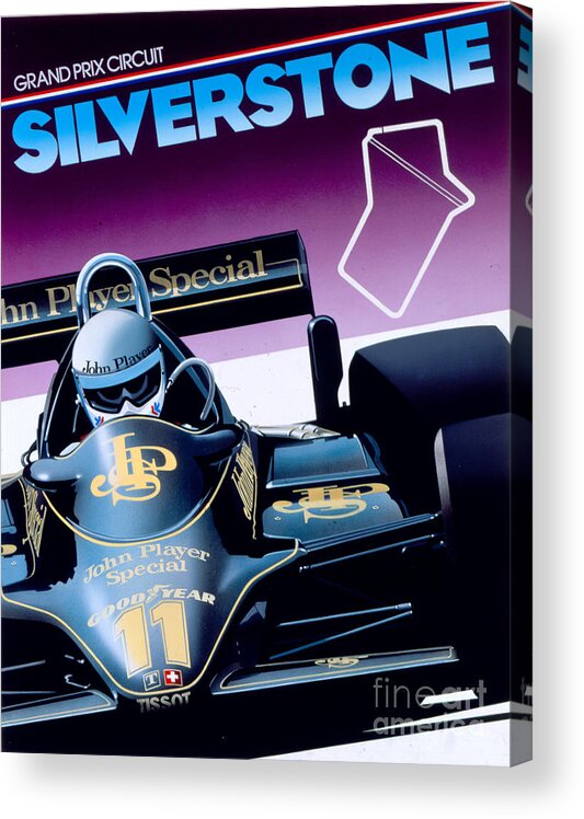 80's Acrylic Print featuring the digital art Silverstone by MGL Meiklejohn Graphics Licensing