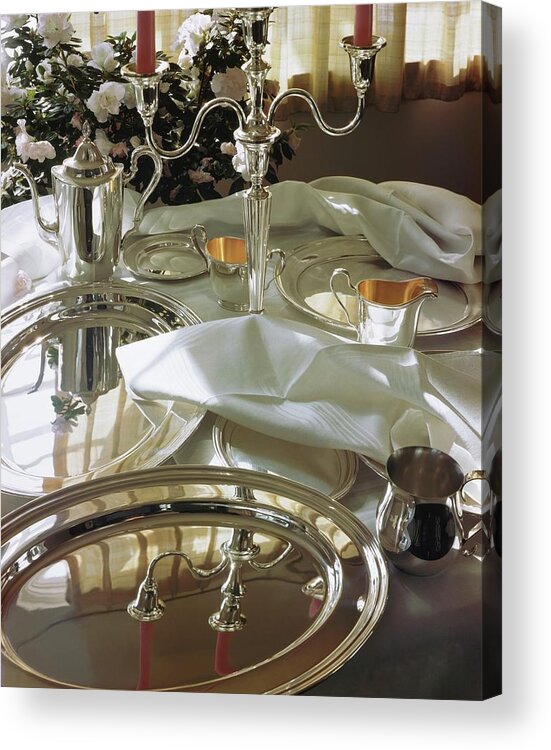 Indoors Acrylic Print featuring the photograph Silverware by Horst P. Horst