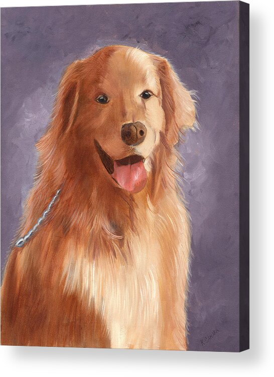 Pets Acrylic Print featuring the painting Sir Angus by Kathie Camara