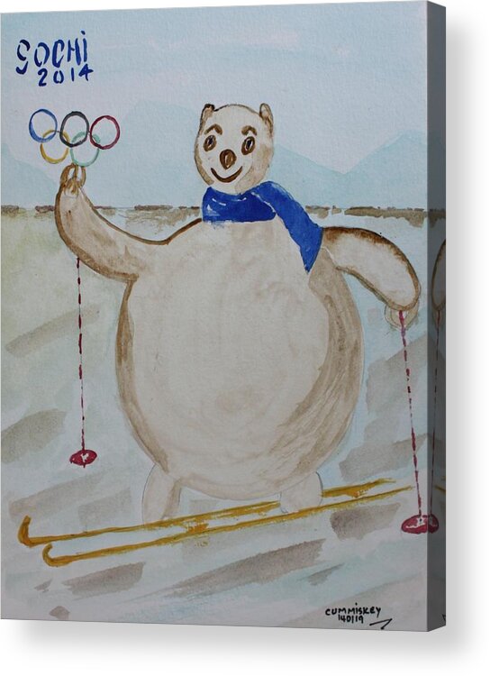 Olympic Games Acrylic Print featuring the painting Sochi by Roger Cummiskey
