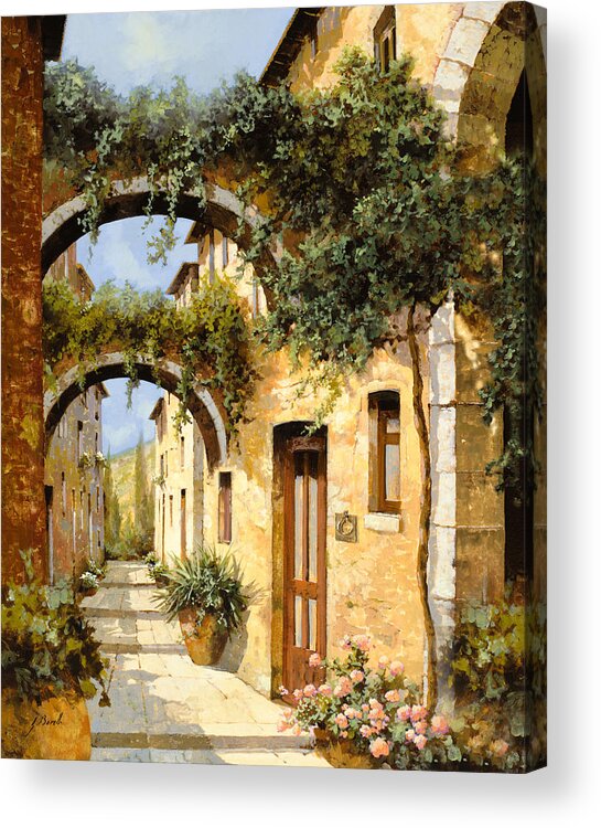 Arch Acrylic Print featuring the painting Sotto Gli Archi by Guido Borelli