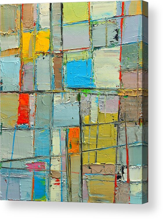 Abstract Acrylic Print featuring the painting SPRING MOOD - ABSTRACT COMPOSITION - abwgc2 by Ana Maria Edulescu