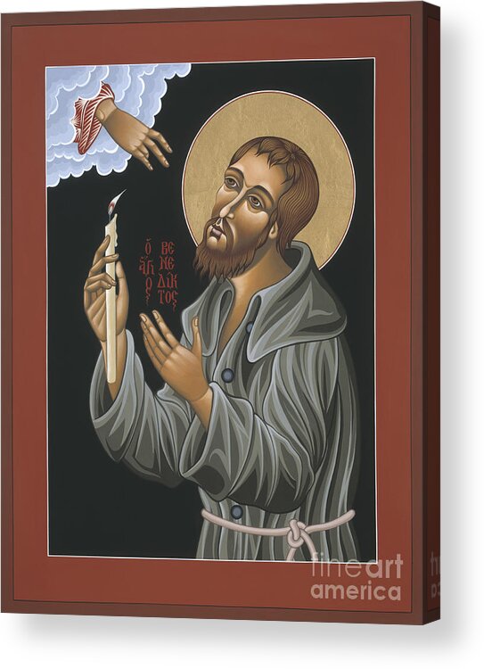 St. Benedict Joseph Labre Acrylic Print featuring the painting St. Benedict Joseph Labre 062 by William Hart McNichols