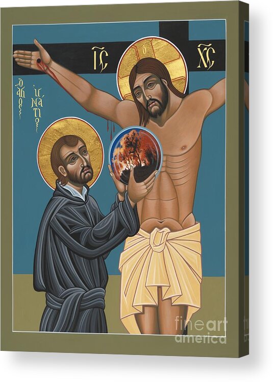 St. Ignatius And The Passion Of The World In The 21st Century Acrylic Print featuring the painting St. Ignatius and the Passion of the World in the 21st Century 194 by William Hart McNichols