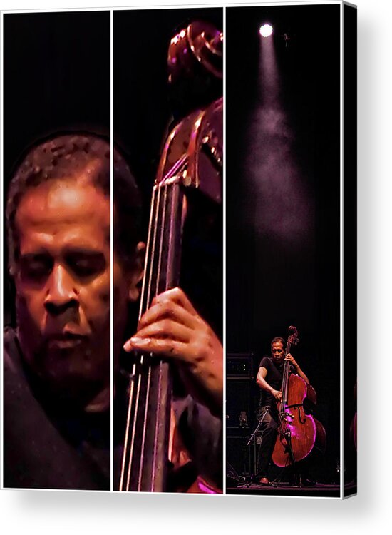 Stanley Clarke Acrylic Print featuring the photograph Stanley Clarke by Andrei SKY