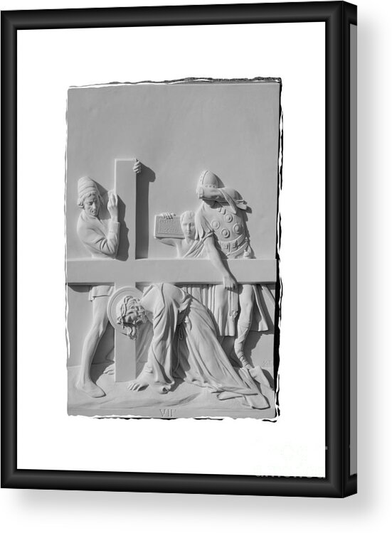 Stations Of The Cross Acrylic Print featuring the photograph Station V I I by Sharon Elliott