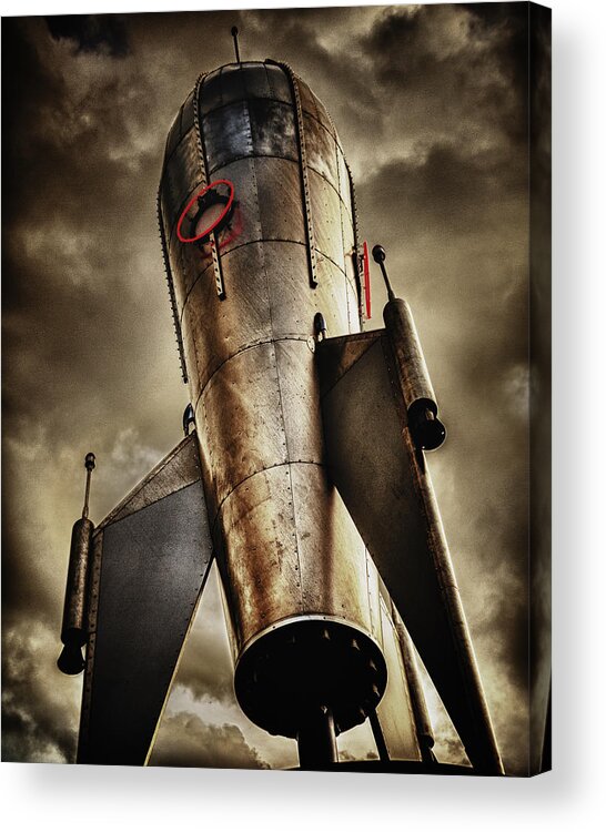 Rocket Acrylic Print featuring the photograph Steam Punk Take Off by Tony Locke