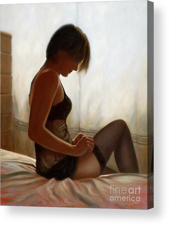 Paintings Acrylic Print featuring the painting Stockings by John Silver