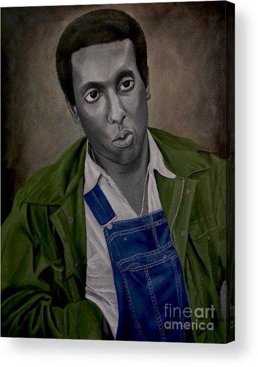 Painting Acrylic Print featuring the painting Stokely Carmichael aka Kwame Toure by Michelle Brantley