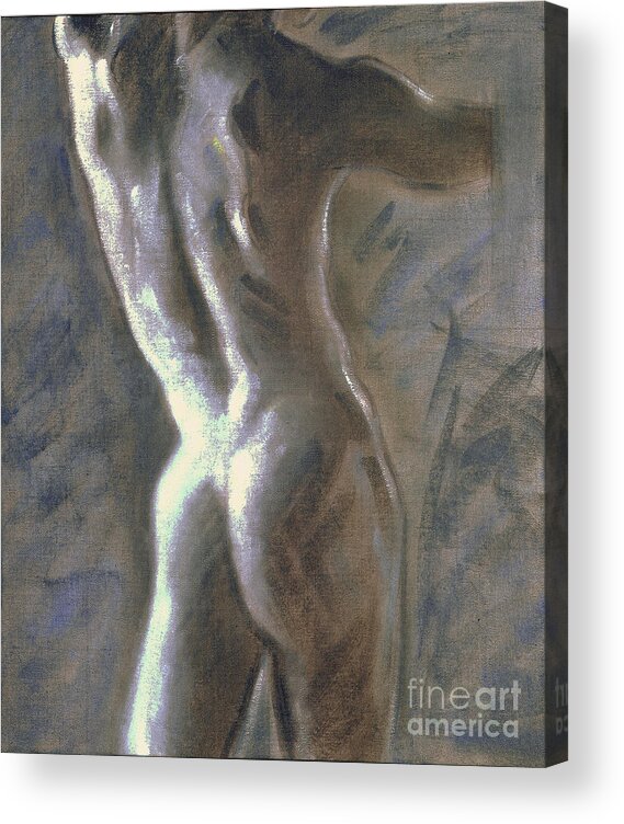  Acrylic Print featuring the painting Study of the Male Torso I by Ritchard Rodriguez