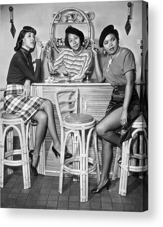 Stylish African American Women Acrylic Print by Underwood Archives