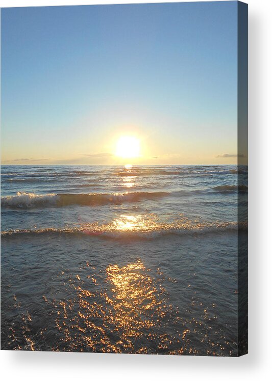 Sauble Beach Acrylic Print featuring the photograph Sunset at Sauble Beach by Richard Andrews