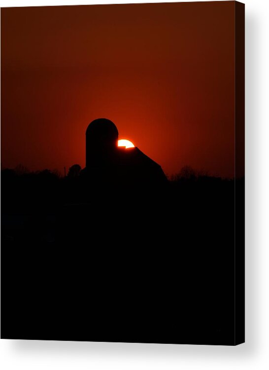Beach Bum Pics Acrylic Print featuring the photograph Sunset Barn by Billy Beck