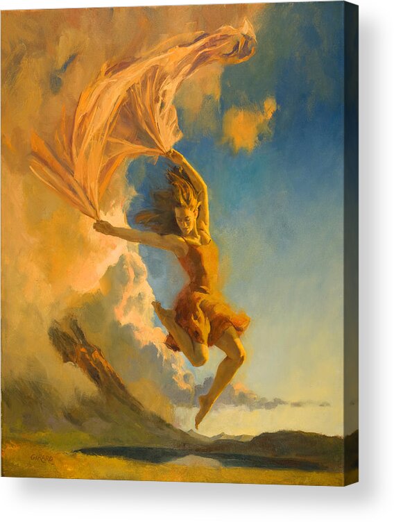 Mythical Acrylic Print featuring the painting Sunset Dance by Francois Girard