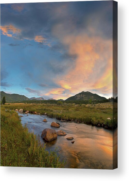 00175151 Acrylic Print featuring the photograph Sunset in Moraine Park by Tim Fitzharris