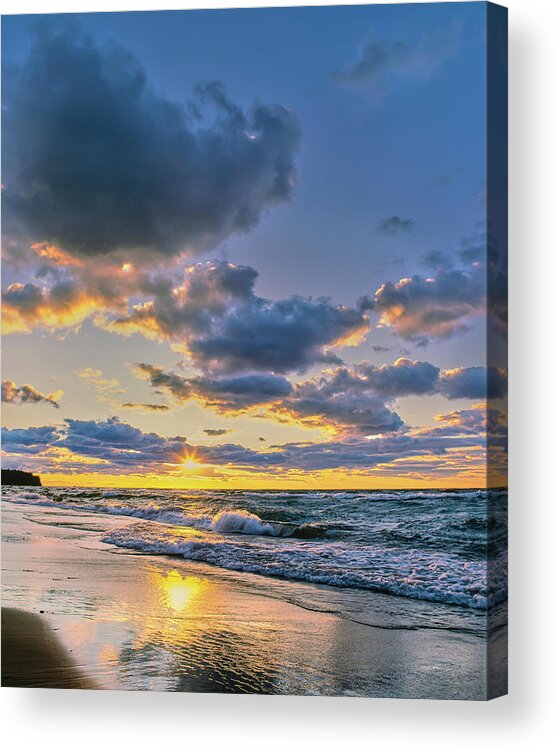 Photography Acrylic Print featuring the photograph Sunset Over Lake Superior, Keweenaw by Panoramic Images