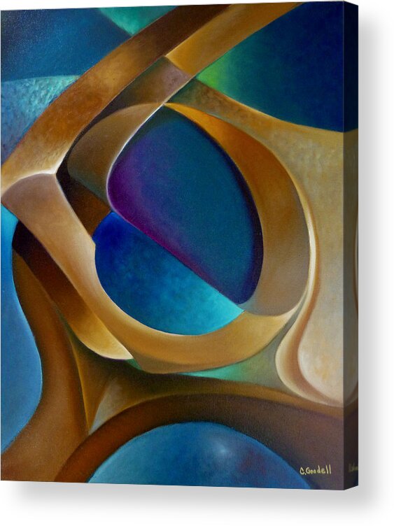 Bones Acrylic Print featuring the painting Support by Claudia Goodell