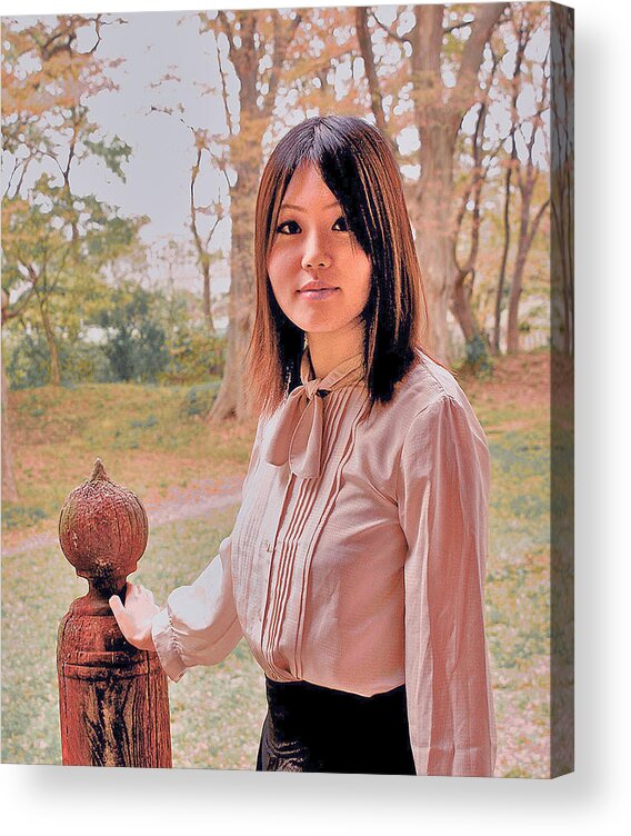 Girl Acrylic Print featuring the digital art Surrealitic Girl by Tim Ernst