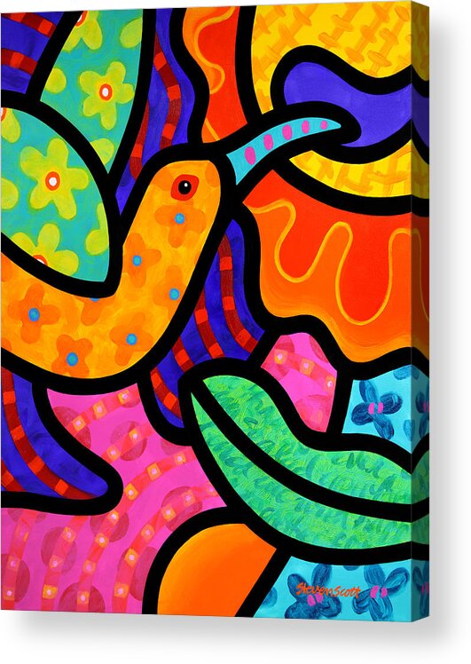Bird Acrylic Print featuring the painting Sweet Spot by Steven Scott Bird Acrylic Print featuring the painting Sweet Spot by Steven Scott