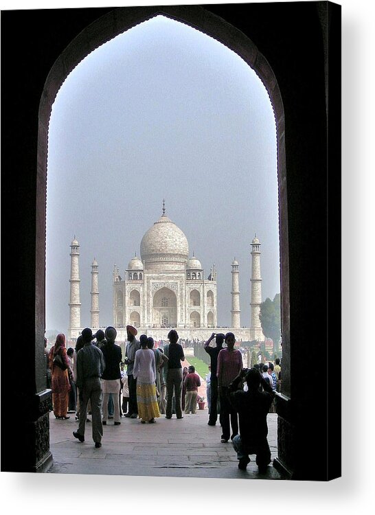 Taj Mahal Acrylic Print featuring the photograph Taj Mahal 2 - Agra India by Kim Bemis