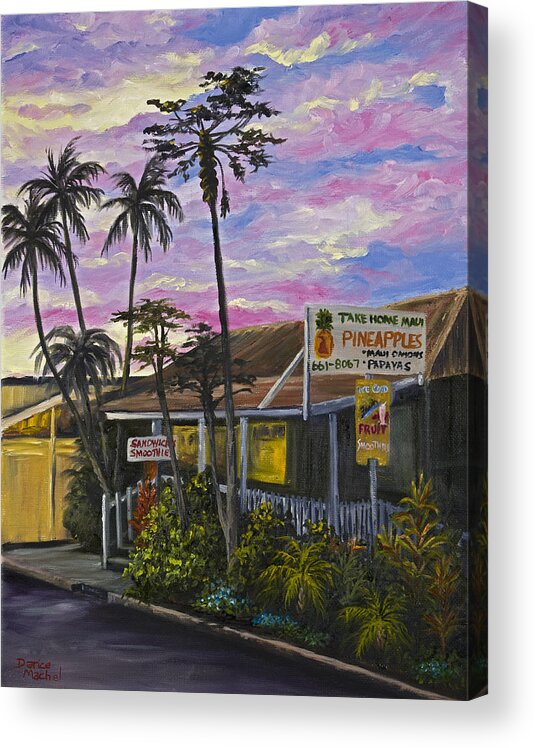 Landscape Acrylic Print featuring the painting Take Home Maui by Darice Machel McGuire