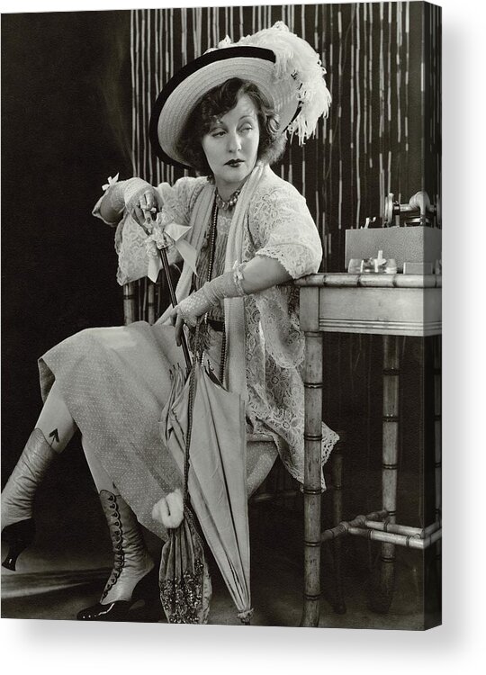 Actress Acrylic Print featuring the photograph Tallulah Bankhead As Sadie Thompson In Rain by Lusha Nelson