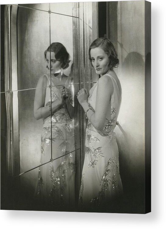 Actress Acrylic Print featuring the photograph Tallulah Bankhead In A Chiffon Dress by Cecil Beaton