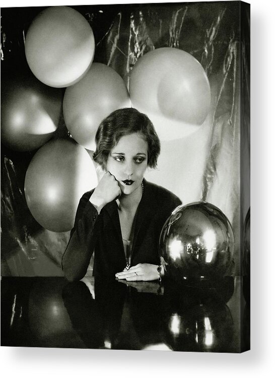 Actress Acrylic Print featuring the photograph Tallulah Bankhead Surrounded By Balloons by Cecil Beaton