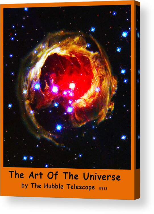 Outer Space Three Zero Six Acrylic Print featuring the digital art The Art Of The Universe 323 by The Hubble Telescope