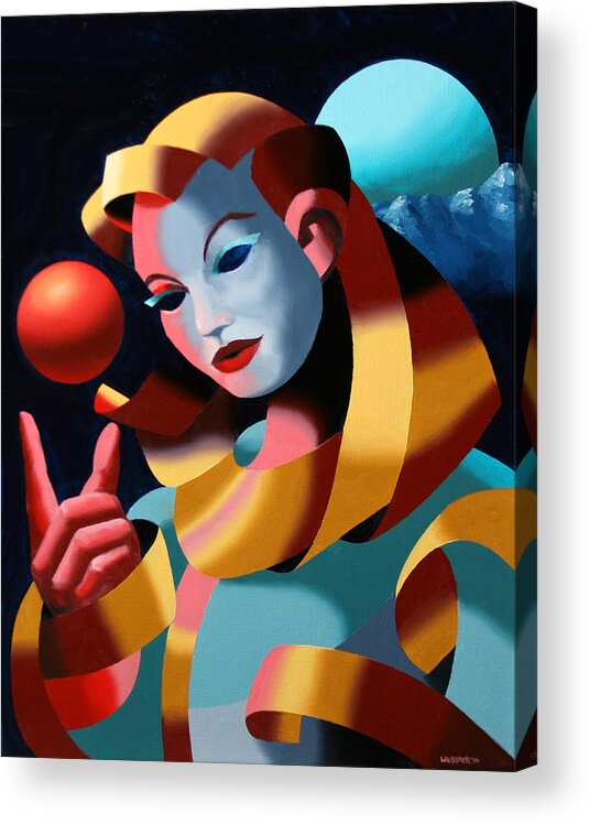 Abstract Acrylic Print featuring the painting The Golden Age 1 by Mark Webster