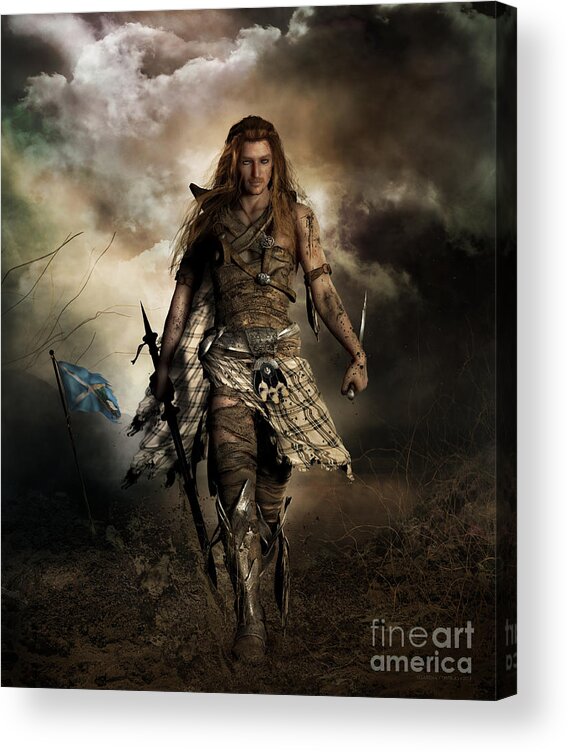 The Highlander Acrylic Print featuring the digital art The Highlander by Shanina Conway