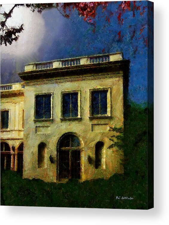 Landscape Acrylic Print featuring the painting The House on the Hill by RC DeWinter