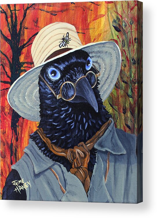 Raven Acrylic Print featuring the painting The Potter by Jaime Haney by Jaime Haney
