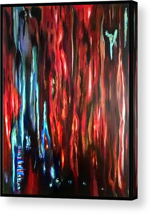 Abstract Acrylic Print featuring the painting The Weeping Woman by Chris Benice