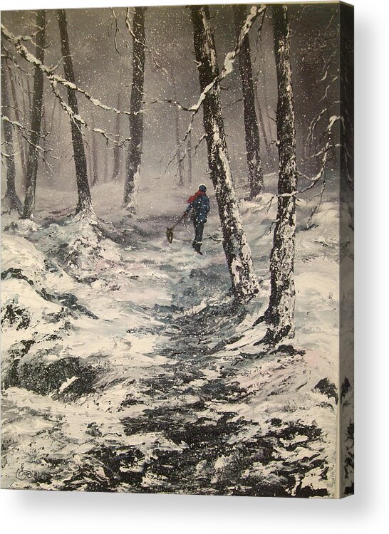 Cannock Chase Acrylic Print featuring the painting This Way by Jean Walker