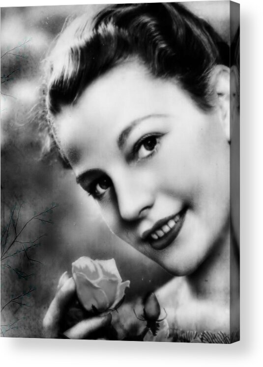 Vintage Acrylic Print featuring the digital art Timeless Beauty by Lora Mercado