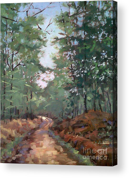 Landscape Acrylic Print featuring the painting Touch of Spring by Nancy Parsons