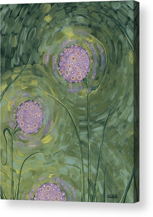 Floral Acrylic Print featuring the painting Tranquility by Tanielle Childers