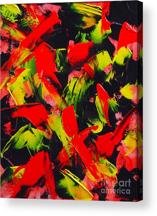 Black Acrylic Print featuring the painting Transitions III by Dean Triolo