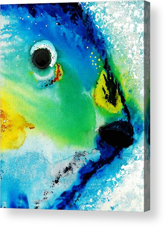 Fish Acrylic Print featuring the painting Tropical Fish 2 - Abstract Art By Sharon Cummings by Sharon Cummings