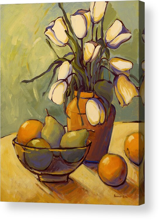 Tulips Acrylic Print featuring the painting Tulips 2 by Konnie Kim